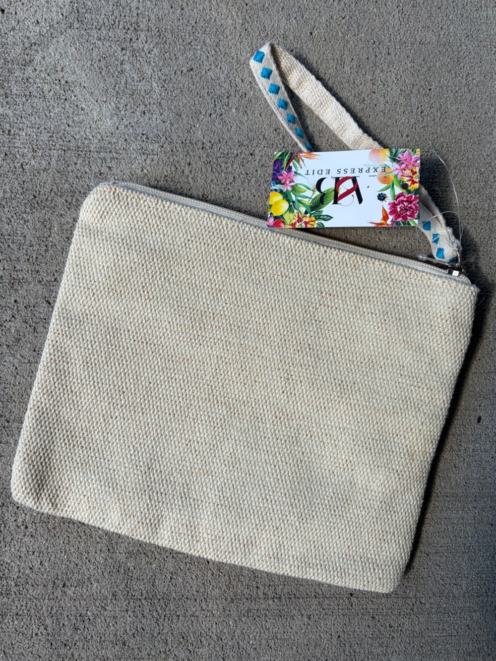America and Beyond beaded sea life ocean beach bling pouch zippered bag wristlet - Picture 2 of 4